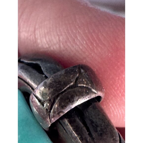 Vintage Sterling Silver Pendant With Pebble Design & 925 Stamping - Picture 6 of 7